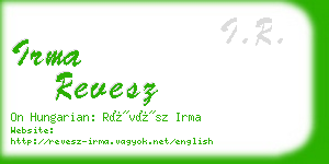 irma revesz business card